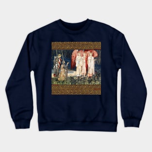 Quest for the Holy Grail,The Attainment,Vision of the Angels to Sir Galahad, Sir Bors and Sir Percival Crewneck Sweatshirt